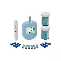 Dpzo - Kit de Test de glycémie, Moniteur de glycémie du diabète Testeur de testeur de glucomètre avec 50 Bandes de Test(A)