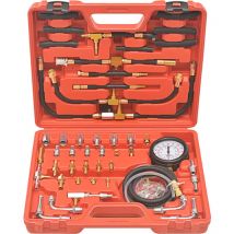 Youthup - Kit de testeur de pression d'injection de carburant kit d'outils pour voitures véhicules camions garage atelier durable rouge