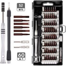 Kit De Tournevis De Précision, 60 En 1 Set Tournevis Magnétique, Embout Torx Informatique Réparation Pour Macbook, Ps4 Pro, Iphone, Pc, Bricolage, 