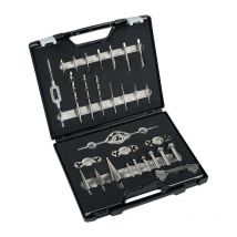 Kit de travail des métaux M3-M12, coffret en plastique hss de 33 pièces promat