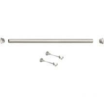 Kit de tringle argent mat 1.5 m x 28 mm