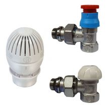 Giacomini - Kit válvula y detentor para radiador 1/2 en ángulo R470FX003