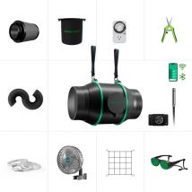 Kit de ventilador completo iFresh de 6 pulgadas para carpa de cultivo interior: paquete de inicio fácil Mars Hydro