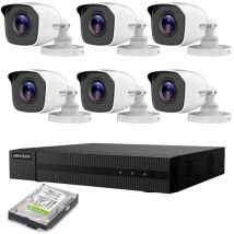 Hikvision - kit de video surveillance ahd 6 cameras 5 mpx hd 1TB