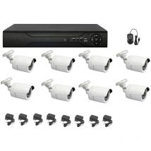 Kit de videovigilancia ip cloud dvr 8 canales 8 cámaras 5MP ahd