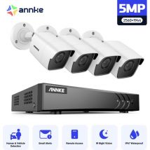 Annke - Kit de Vidéosurveillance Filaire 8CH dvr 4×5MP Smart ir Vision Nocturne Distance Imperméable Système Sécurité Caméra