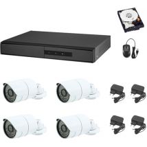 Housecurity - kit vidéosurveillance cloud dvr 8 canaux 4 caméras 5 mp ahd ccd sony 500 gb