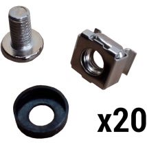 Kit de visserie, pour coffret et baie 19' (20 pièces)