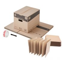 Pack and Move - Kit déménagement pour assiettes + marqueur noir et 1 adhésif offert