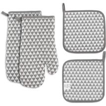 Gants de Four,Maniques Cuisine,Antidérapant Résistant à la Chaleur Gants de Four en Coton,Gants de Cuisine avec Boucle Suspension,1 Paire Gants