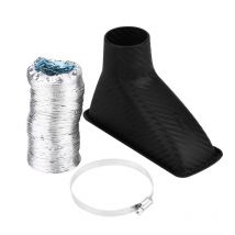 Treetalk - Kit d'entonnoir de tuyau d'admission de turbine turbo d'admission d'air de pare-chocs avant modifié universel de voiture carré