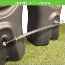 Multicuves - Kit d'extension souple pour récupérateurs d'eau de pluie (filetage 1' - 26x34)
