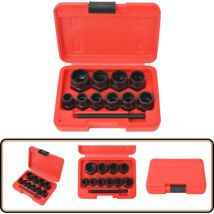 Kit d'extracteur de boulons/d'écrous endommagés Acier 11 pcs - Kit D'extracteur De Boulons - Outil Mécanique - Outillage Auto - Extraction De Boulons