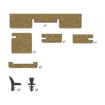 Fuienko - Kit d'habillage de baie en mdf recoupable pour slid'up 2300