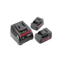 Ridgid - Set 2 Batterie 2.0Ah e caricatore per pessatrici