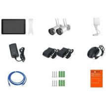Link2home - Kit di 2 telecamere di sorveglianza wifi + 1 schermo nvr per interni ed esterni