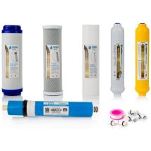 5 Confezioni Di Filtri A Osmosi Inversa Gold Line Per Osmosi Inversa Domestica E Membrana Vontron 50gpd - Filtri A Osmosi Inversa A 6 Stadi Include 