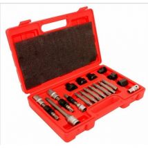 Kit di chiavi per smontaggio puleggia e alternatore motore auto 18 pezzi valigia