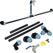 Freosen - Kit di collegamento per 2 serbatoi acqua 1000 l ibc S60X6 / S60X6 Adattatore ibc per 2 serbatoi ibc affiancati/serbatoi pluviali con collo