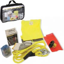KIt Emergenza Auto con set Lampadine Fari e Fusibili di Ricambio Corda e Guanti