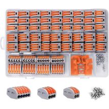 Kit Di Terminali Elettrici Da 120 Pezzi, Cavi Compatti Con Morsetti A Connessione Rapida Con Giunzioni Fisse Impermeabili, Dadi A Leva E Connettori A 
