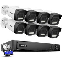 Sannce - annke Sistema di telecamere di sicurezza nvr 4K Ultra hd PoE, nvr di sorveglianza 4K a 8 canali con compressione video H.265 con 8