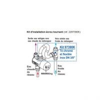 Kit d'installation écrou tournant 3/8 (12/17) pour mitigeur thermostatique MINIMIXing Watts
