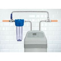 Rosmmel - Kit d'installation rapide d'adoucisseur d'eau by-pass en acier inoxydable. Porte-cartouche 3 pièces