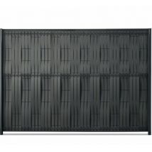 Easycloture - Kit d'occultation lattes composite à tresser H1m73 x l 2m50 maille 55 Gris anthracite