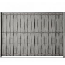 Easycloture - Kit d'occultation lattes composite à tresser H1m93 x l 2m50 maille 55 Gris quartz