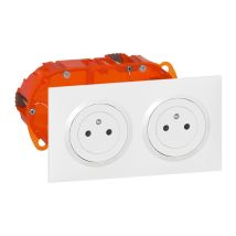 Legrand - Kit double prise de courant 2P+T Surface dooxie 16A précâblées finition blanc