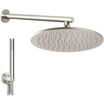Kit douche design ronde satinée