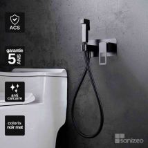 Imex Products - Kit Douchette anti-calcaire hygiénique encastrée wc ou Bidet Salle de Bain Noir Mat imex suecia BDC032-5/NG