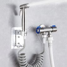 Kit Douchette wc, Flexible Douchette Toilette wc, Pulvérisateur de Baignoire Portatif pour Toilettes, Kit Hygiene wc en Acier Inoxydable