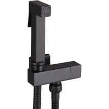 Catherine - Kit Douchette wc, Noir Pulvérisateur de Bidet à Main en Laiton Bidet Pulvérisateur Mural Douchette wc Kit Complet , Hygiène Personnelle,