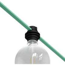 Creative Cables - Kit Portalampada con doppia ghiera per paralume E27 e Sistema Catenaria Lumet in termoplastica nero