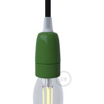 Creative Cables - Kit douille E14 en porcelaine Vert