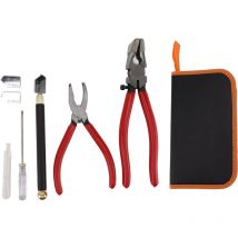 YB - Jeffergarden Kit d'outils de coupe-verre, pince de disjoncteur, mchoire courbe, Kit de pinces de course en verre, stylo coupe-verre, 2 lames