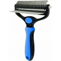 Kit D'outils de Peigne de Démêlage de Toilettage Râteau à Lame Double Face 2 en 1 Râteau pour Animaux de Compagnie et Peignes de Massage pour Chats