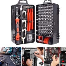 Kit d'outils de réparation de mini tournevis magnétique de précision 135 en 1, facile à transporter, adapté à la réparation de smartphones, iPhones,