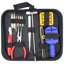 Feiyue - Kit d'outils de réparation de montres 16 pièces Kit d'outils de retrait de maillons Kit d'ouverture de boîtier de barre à ressort Neuf