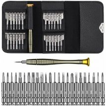 Kit d'outils de réparation de tournevis de précision 25 en 1 pour ordinateur portable, montre, bijoux, jouets, lunettes, etc., Ensoleillé