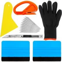 Kit d'outils d'installation d'enveloppe de Vinyle de Voiture Kit de Film de Teinte de fenêtre avec Coupe-Film, raclette de Bord en Feutre