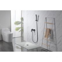 Imex - Ensemble de douche avec robinet unique Modèle art Couleur noire Finition en métal noir gun [ ]