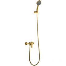 Ensemble de douche avec Robinet Simple Modèle ROMA Couleur Or Finition en Or Brossé [ IMEX ]