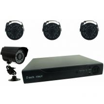 BES - Kit dvr videosorveglianza hdmi 4 telecamere ir 4 canali bnc completo 5504H-4-B
