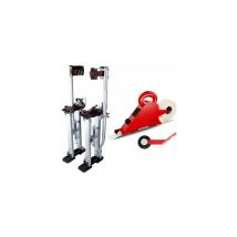 Kr Tools - Kit Échasses Aluminium Krtools De 60 À 101 Cm + Banjo Tx650 Avec Roulette D'Angle Intex