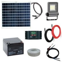 Solairepratique - Kit eclairage solaire panneau ou enseigne programmable 50W-10W