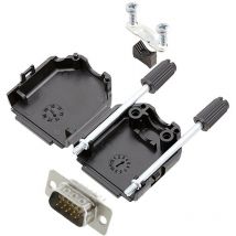 DPPK09-BK-HDP15-W-K 6355-8011-01 Kit embase sub-d mâle 180 ° Nombre de pôles: 15 fût à souder 1 pc(s) R518391 - Encitech
