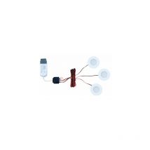 kit de 3 spots encastrés - aric meubled - 3 x 3.5w - 3000k - blanc - aric 50843